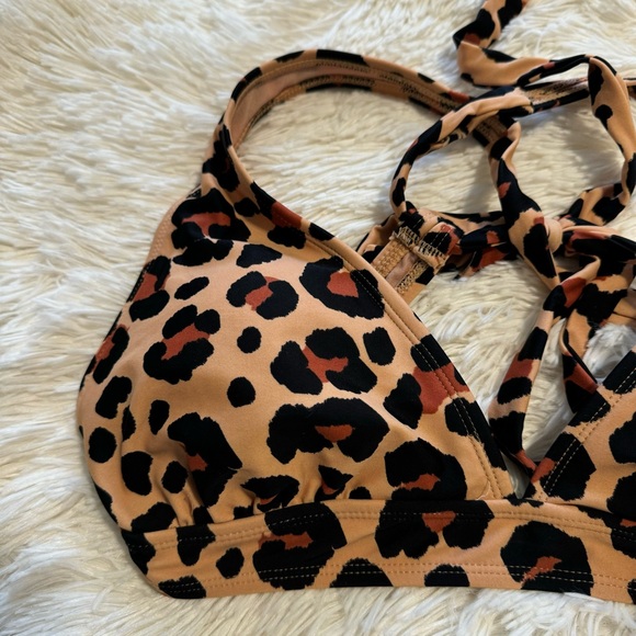 Xhilaration from Target brown & black leopard 🐆 patterned Bikini 👙 XL - Picture 12 of 16